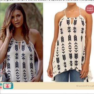 Free People Black and White Tank Top